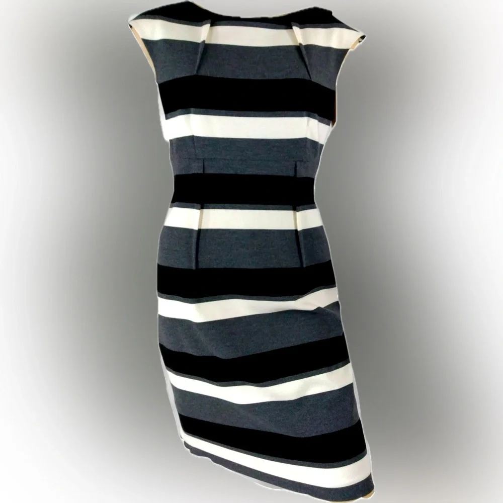 Calvin Klein Striped Sleeveless Sheath - Picture 3 of 6